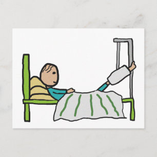 Ziekenhuisbed Briefkaart