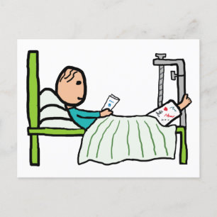 Ziekenhuisbed Briefkaart