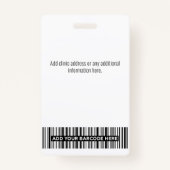 Ziekenhuisbezoeker Naam Logo Foto Barcode ID Badge (Achterkant)