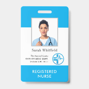Ziekenhuislogo & gepersonaliseerde personeelsfoto  badge
