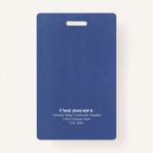 Ziekenhuismedewerker Professional Custom Logo Badge (Achterkant)