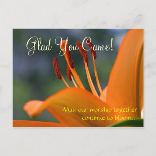 Ziekenhuisopname: Floral "Glad You Came"-kaart Briefkaart