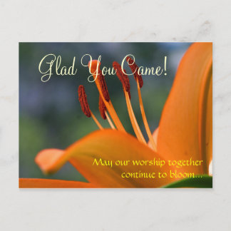 Ziekenhuisopname: Floral "Glad You Came"-kaart Briefkaart