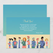 Ziekenhuisteam Hartelijk dank Bedankkaart (Voorkant / Achterkant)