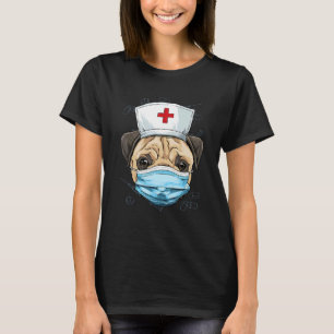 Ziekenhuisziekenhuis Pug/verpleegster LPN RN Nurse T-shirt