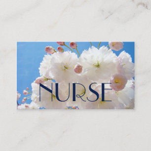 Ziekenverzorgster business cards Blossoms Verplegi Visitekaartje