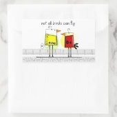 Ziekenvogels Rechthoekige Sticker (Tas)