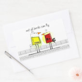 Ziekenvogels Rechthoekige Sticker (Envelop)