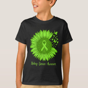 Ziekte Bewustzijn Zonnebloem Moeder Groen Lint T-shirt