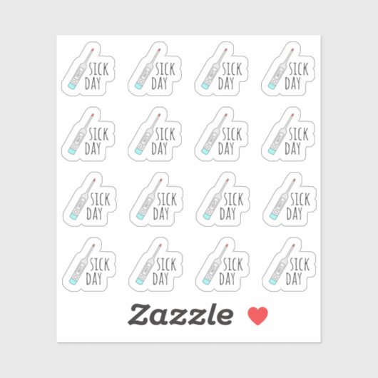 Ziekte Dag Herinnering Mini Thermometer Bujo Plann Sticker (Vel)