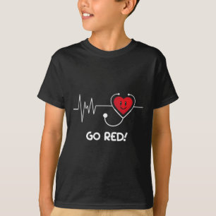 Ziekte februari Draag bewustzijn van rode hartziek T-shirt