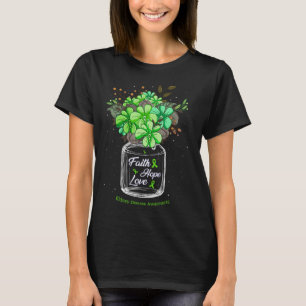 Ziekte Geloof Liefde Hoop Bloemenkruik Bewustzijn T-shirt