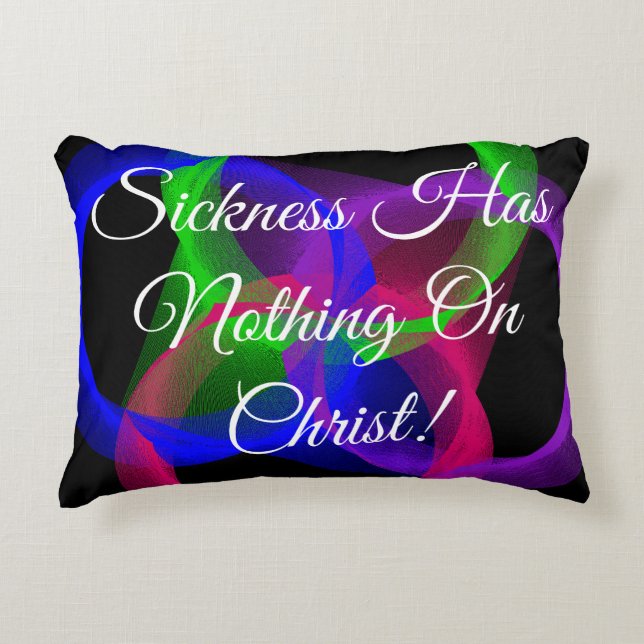 Ziekte heeft niets op Christus geometrisch kussen (Voorkant)