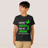 Ziekte Ik Draag groen voor mijn mama lint T-shirt (Voorkant volledig)