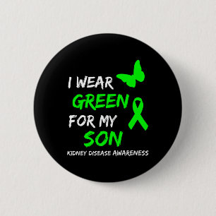 Ziekte Ik Draag groen voor mijn zoon lint Ronde Button 5,7 Cm