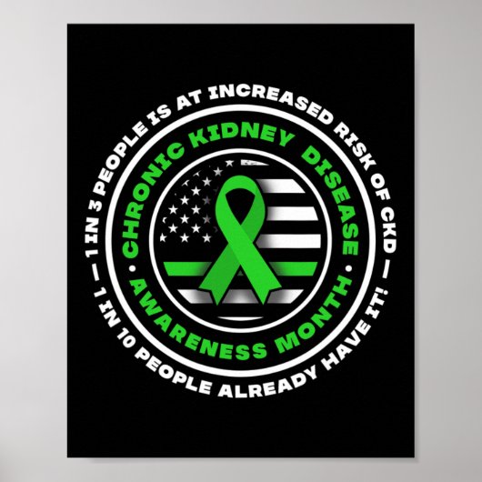Ziekte man Nierziekte Awareness Gifts Poster (Voorkant)