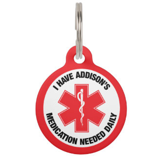ziekte van Addison Medische Alarm Medicijnen Nodig Huisdierpenning