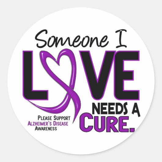 Ziekte van Alzheimer HEEFT EEN BEHANDELING NODIG 2 Ronde Sticker (Voorkant)