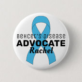 Ziekte van Behçet Advocate Lint Witte Button (Voorkant)