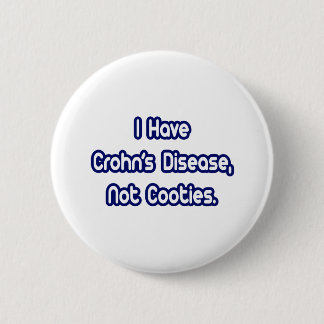 Ziekte van Crohn...geen koeien Ronde Button 5,7 Cm