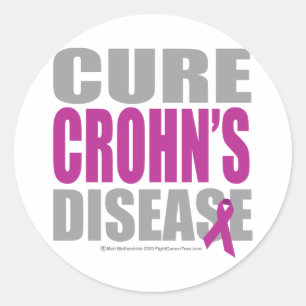Ziekte van Crohn genezen Ronde Sticker