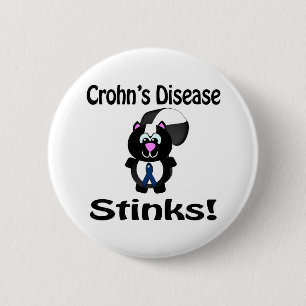 Ziekte van Crohn Stinkt Stinkdier Bewustzijnsontwe Ronde Button 5,7 Cm