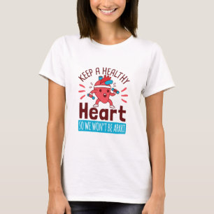 Ziekte van het hart Bewustzijn Een gezond hart beh T-shirt