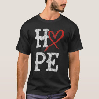 Ziekte van het hart Maand Hoop Hart H T-shirt