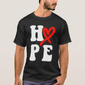 Ziekte van het hart Maand Hoop Hart H T-shirt (Voorkant)