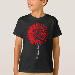Ziekte van het hart Maand Zonnebloem voor vrouwen T-shirt