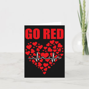 Ziekte van het hart We Draag rood in februari Kaart