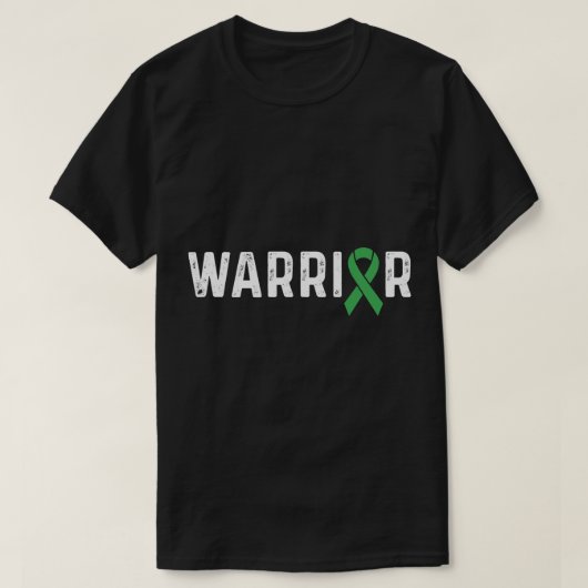 Ziekte van Lyme bewustzijn Green Ribbon Warrior T-shirt (Design voorkant)