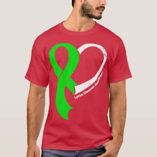Ziekte van Lyme Bewustzijn Hoop Liefde Hart Lint H T-shirt
