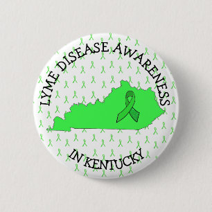 Ziekte van Lyme bewustzijn in Kentucky Knop Ronde Button 5,7 Cm