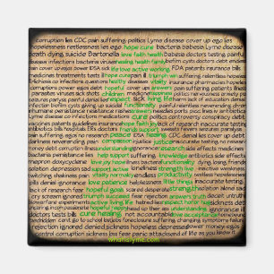 Ziekte van Lyme gevoelens Poster ontkend genegeerd Magneet