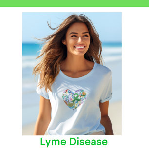 Ziekte van Lyme Ondersteuning en Bewustzijn, Woman Grote Maat T-shirt
