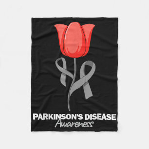 Ziekte van Parkinson Aprilmaand Rode Tulp Fleece Deken