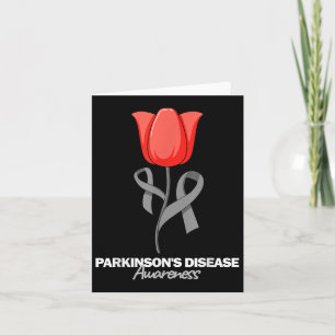 Ziekte van Parkinson Aprilmaand Rode Tulp Kaart