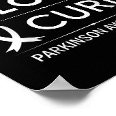 Ziekte van Parkinson Bewustzijn Vrede Liefde Cure Poster (Hoek)