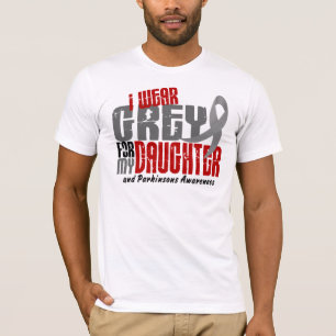 Ziekte van Parkinson ik DRAAG GRAY VOOR MIJN DOCHT T-shirt