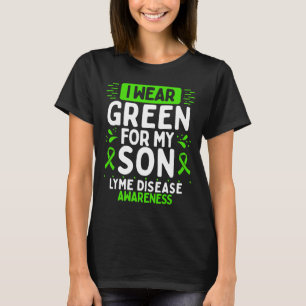 Ziekte van Son Lyme Awareness Green Ribbon T-shirt