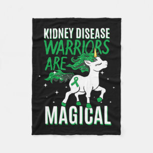 Ziekte Warrior Magische Eenhoorn Groene Orgaandono Fleece Deken