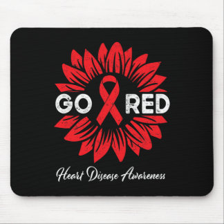 Ziekte Zonnebloem Go Red Heart Disease Awareness Muismat