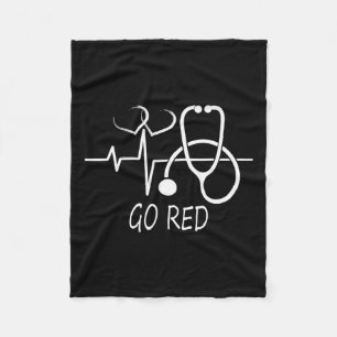 Ziektebewustzijn We Draag in februari Go Red H Fleece Deken