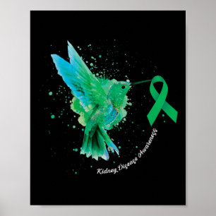 Ziektebewustzijn Zonnebloem kolibrie Gift 1 Poster