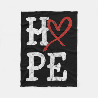 Ziektebewustzijnsmaand Hoop  hartgezondheid Fleece Deken