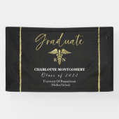 Ziektemedische kaduceus-Afstudeerder Spandoek (Horizontaal)