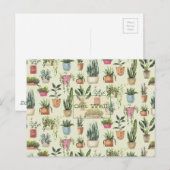 Ziekteverlof Kaart met Potplanten (Voorkant / Achterkant)