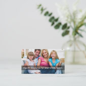 Ziekteverzekering multi-line reep visitekaartje (Staand voorkant)