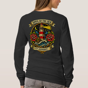 Ziel van de Zee Oude School Zeiler Tattoo voor vro T-shirt